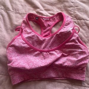 Pink Gymshark sports bra